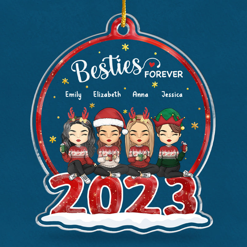 We Are One Big Family - Family Personalized Custom Ornament - Acrylic Snow Globe Shaped - Christmas Gift For Siblings, Brothers, Sisters, Cousins, Friends