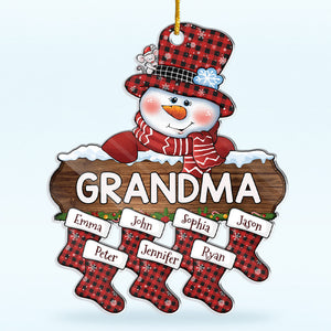 The Most Beautiful Time Of The Year - Family Personalized Custom Ornament - Acrylic Custom Shaped - Christmas Gift For Grandma