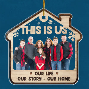 Custom Photo Our Life Our Story Our Home - Family Personalized Custom Ornament - Acrylic Custom Shaped - Christmas Gift For Family Members