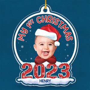 Custom Photo Best Present Ever - Family Personalized Custom Ornament - Acrylic Snow Globe Shaped - Christmas Gift For Baby Kids, Newborn Baby