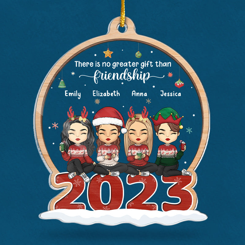 Life's Greatest Gift - Family Personalized Custom Ornament - Acrylic Snow Globe Shaped - Christmas Gift For Family Members, Best Friends, BFF, Sisters