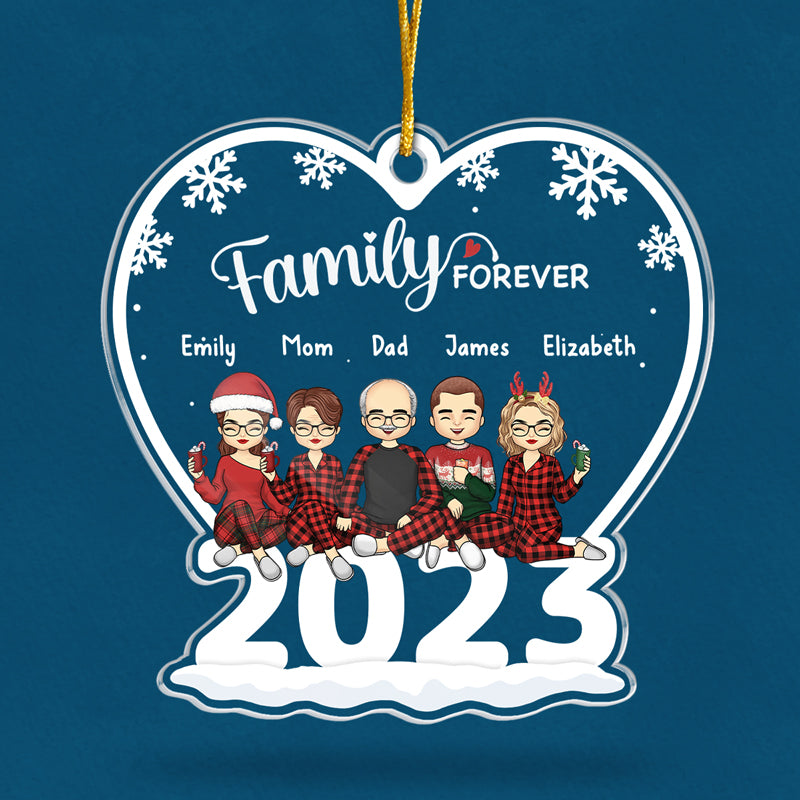 Family Bonds Are Unbreakable - Family Personalized Custom Ornament - Acrylic Custom Shaped - Christmas Gift For Family Members