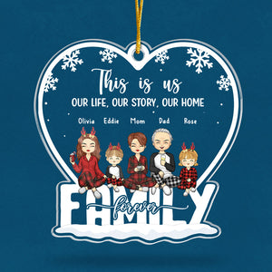 This Is Us - Family Personalized Custom Ornament - Acrylic Custom Shaped - Christmas Gift For Family Members