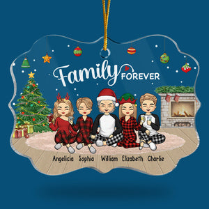 Family Forever - Family Personalized Custom Ornament - Acrylic Benelux Shaped - Christmas Gift For Family Members