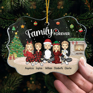 Family Forever - Family Personalized Custom Ornament - Acrylic Benelux Shaped - Christmas Gift For Family Members