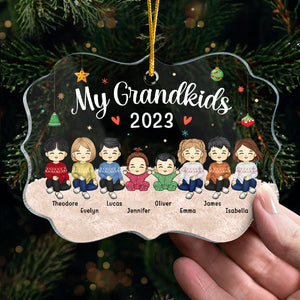 Wonderful Grandchildren - Family Personalized Custom Ornament - Acrylic Benelux Shaped - Christmas Gift Family Members