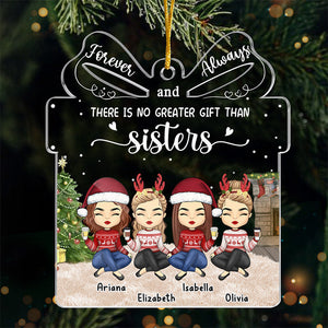 A True Blessing To Me - Bestie Personalized Custom Ornament - Acrylic Gift Box Shaped - Christmas Gift For Best Friends, BFF, Sisters