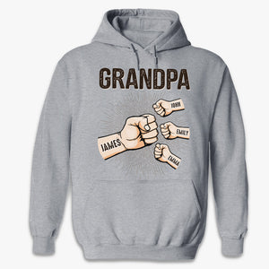 My Dad Is The Best - Family Personalized Custom Unisex T-shirt, Hoodie, Sweatshirt - Father's Day, Birthday Gift For Grandpa