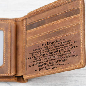 Son Gifts from Mom, Wallets for Men, Wallet for Teen Boys, Gift for Son, Graduation Gifts, Wallet for Son from Mom, Mens Wallets, Mens Wallets Bifold Leather, Wallet for Men