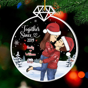 We Are Together - Couple Personalized Custom Ornament - Acrylic Custom Shaped - Christmas Gift For Husband Wife, Anniversary