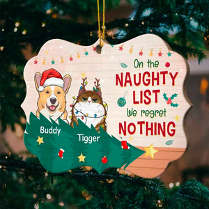 Naughty, Nice, I Tried - Personalized Custom Benelux Shaped Wood Christmas Ornament - Upload Image, Gift For Pet Lovers, Christmas New Arrival Gift