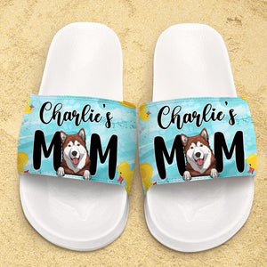 I'm A Dog Mom - Personalized Slide Sandals, Slippers - Gift For Pet Lovers