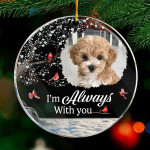 Photo personnalisée « Tu es mon meilleur souvenir » – Ornement personnalisé familial – Forme ronde en acrylique – Cadeau de Noël, cadeau de condoléances pour les propriétaires d'animaux et les amoureux des animaux