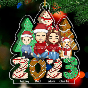 Making Memories Christmas Time - Family Personalized Custom Ornament - Acrylic Custom Shaped - Christmas Gift Family Members, Pet Owners, Pet Lovers