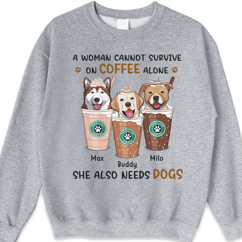 A Woman Needs Coffee & Dog - Dog Personalized Custom Unisex T-shirt, Hoodie, Sweatshirt - Gift For Pet Owners, Pet Lovers