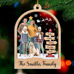 Custom Photo It's The Most Beautiful Time Of The Year - Family Personalized Custom Ornament - Acrylic Custom Shaped - Christmas Gift For Family Members