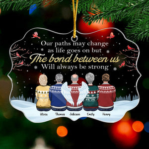 The Bond Between Us - Memorial Personalized Custom Ornament - Acrylic Benelux Shaped - Christmas Gift, Sympathy Gift For Family Members