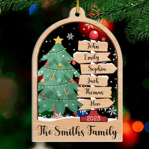 The Most Wonderful Time Of The Year - Family Personalized Custom Ornament - Acrylic Custom Shaped - Christmas Gift For Family Members