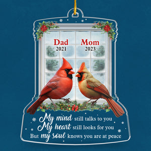 My Mind Still Talks To You - Memorial Personalized Custom Ornament - Acrylic Custom Shaped - Christmas Gift, Sympathy Gift For Family Members